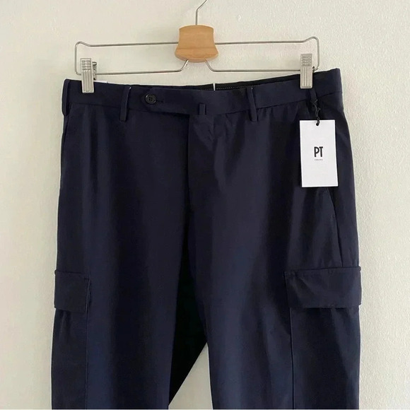 PT Torino Men's Black Gamma Cargo Pants Sz 48/ Medium US 32-33 - Picture 2 of 13